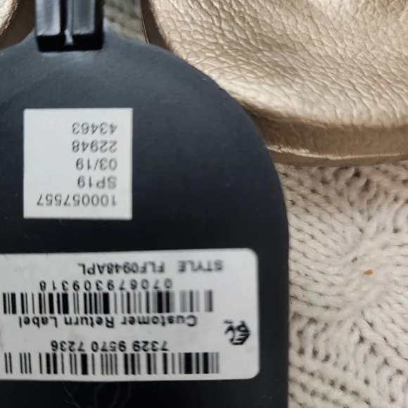 INC International Concepts Metallic Gold Slide Sandals - Picture 4 of 5